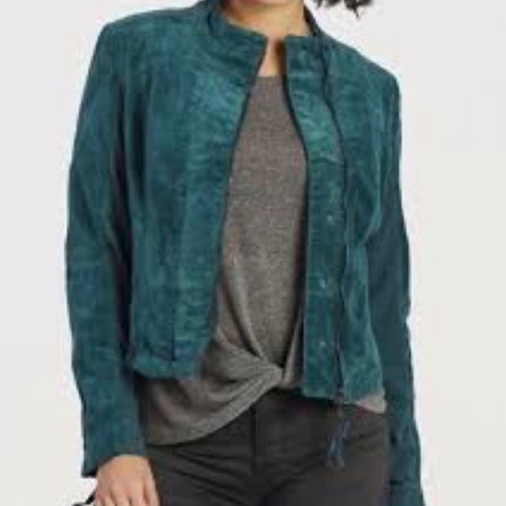 Green Velvet Anthro Jacket